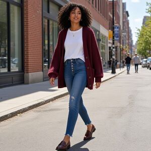 J.Crew 9" Toothpick Jeans 28 Re-imagined Button Fly Ripped Knee Skinny Raw Hem